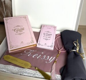 coffret religieux personnalisé premium broderie