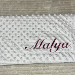 plaid bébé minky personnalisé – flocage prénom