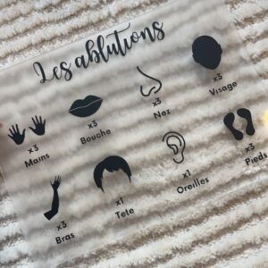 plaque ablutions plexiglas