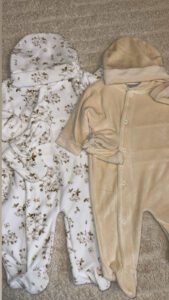 ensemble bébé en velours