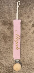 Doudou et attache tétine attache tétine en tissu